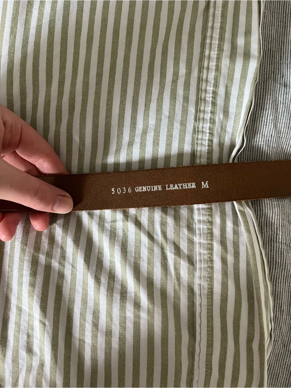 Roolee- Brown Leather Belt with Round Brass Buckle